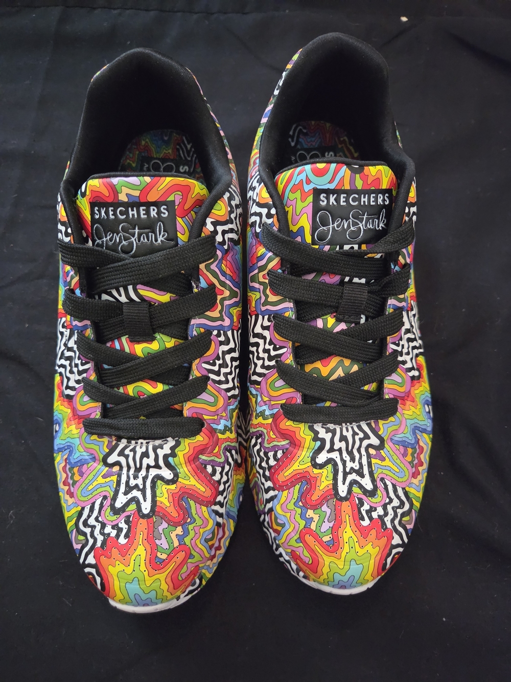 Skechers x Jen Stark Collab Multi-Color Lace-Up Sneakers